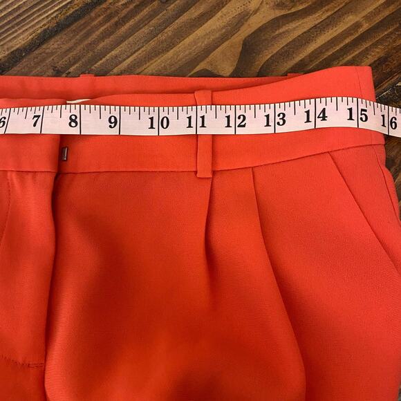 J. Crew Drapey Crepe Pleated Red Orange Business Pants Size 4 - Picture 9 of 11